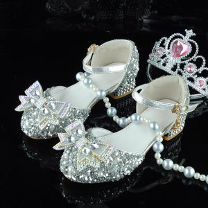 MENGBEIHUAN | Childrens Stylish High Heels Shiny Leather Shoes