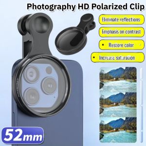 Photography HD Mobile Phone Polarized Lens 52mm Professional Anti-Glare Filter Reflection Eliminator Waterproof Glass 手机摄影偏振镜