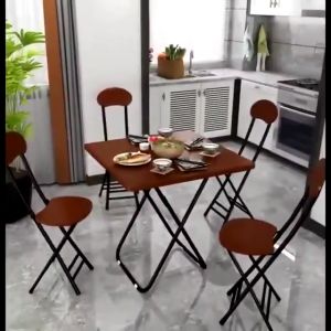 ORANGE Meja Lipat Kayu Minimalis Ukuran 60x60cm / Portable Folding Table / Meja Cafe Meja Restorane