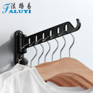 Invisible Foldable Clothes Drying Rack Window Bathroom Small Clothesline Space Saving Aluminum Rod for Laundry Care