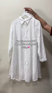 Tunik Kemeja Jumbo Ld 140 Cm Model Katbol Katun Bolong Kekinian