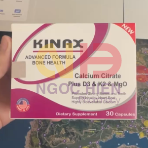 Viên uống Kinax - Nhập khẩu Mỹ bổ sung canxi vitamin D3 và K2 cho cơ thể (30 viên)