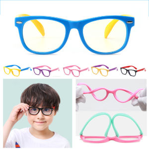Kids Eyeglasses Anti-Blue Light Block Filter Computer Eyewear Anti UV radiation Silicone Glasses for kids