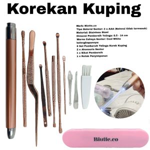 Pembersih Telinga Korekan Kuping Ear Spoon Tool 8PCS Biutte.co