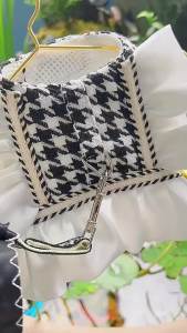 [Hỏa tốc] Quần áo thú xưng kèm Dây Dắt đi dạo áo Caro siêu sang chảnh cho chó mèo