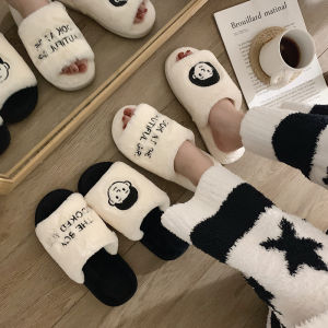 XIXITIAO | New Fashionable Ins-Style Autumn and Winter Home Anti-Slip Couples Cotton Slippers