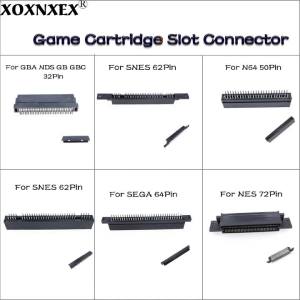 For GBA N64 SEGA NES SNES Famicom FC Connector Socket 32 Pin 62Pin 50Pin 64Pin 60Pin 72Pin Game Cartridge Card Slot Adapter