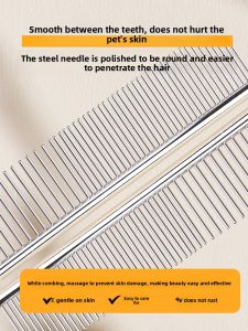 VOA | Long-haired Cat Grooming Comb with Detangling Steel Teeth