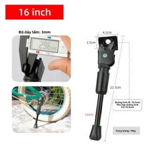 Chân Đế Xe Đạp Trẻ Em Hạng Nặng - Chân Đế Đỗ Xe Gắn Bên Hông Hỗ Trợ Chân Đế Cho Xe Đạp Trẻ Em Tương Thích Với Bánh Xe 12-20 Inch