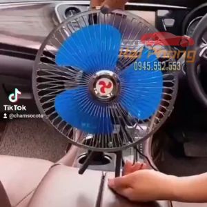 Quạt Kẹp Ô Tô 12V - 24V Quạt Xe Tải Lồng Sắt Cao Cấp Quạt Kẹp Bình Ắc Quy