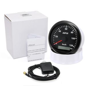 RYSJM | 30~200KMH 7 Colors Backlight 85MM GPS Speedometer With GPS Antenna For Motorcycle Marine Boat 60kmh 120kmh Car Speed Meter Gauge