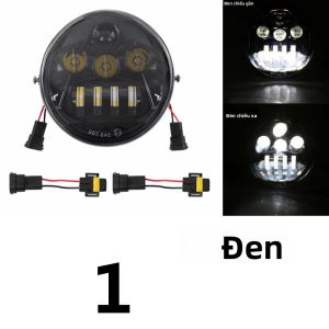 Đèn Pha LED Xe Máy Cho V-Rod Muscle Night Rod Với Đèn Pha Mắt Thiên Thần Màu Trắng H4 Tương Thích Với VRSCF VRSC VRSCR 2002-2017