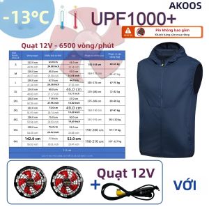 AKOOUS 12V/5V USB Có Thể Đeo Được Quạt Làm Mát Áo Vest Cho Mùa Hè Hoạt Động Ngoài Trời Không Tay Điều Hòa Không Khí Áo Vest Dành Cho Câu Cá Đi Bộ Đường Dài Làm Việc