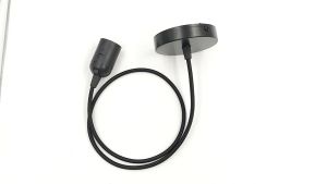 Fitting Kap Vintage 1m lampu gantung E27 Panjang 1 Meter warna Hitam Putih Dekorasi Cafe Aestetik