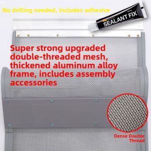 High-End Magnetic Mosquito-Proof Door Curtain Full-Magnetic Strip Screen Net Home Use Magic Tape Summer New Arrival