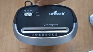 OFITECH OS50C New Cross-Cut Paper Shredder 6-Sheet Capacity 220mm Width 13L Waste Bin AC 220-240V 50/60Hz 1.4A - High-Quality Office Equipment