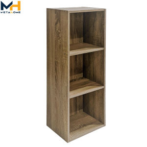 Rak Buku 3 Tingkat MetaHome 3 Tier Bookshelf Multipurpose Shelf Wooden Shelf Display Rack Almari DIY