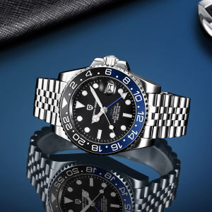 PAGANI DESIGN New Fully Automatic Mechanical Watch Mens Luxury Sapphire Glass 40MM Ceramic GMT Watch 100M Waterproof