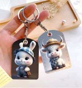 Zodiac Cute Dragon Year Access Card Cover Elevator Card Holder Small Rectangular Protective Case Sensor Door Card Keychain