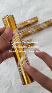 Batang Gorden FULLSET Ukuran 30cm - 300cm/BATANG ENDCUP PENYANGGA & FREE SAMBUNGAN KONEKTOR BATANG (COD)