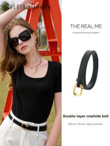 3COLOUR·S | Sleek Leather Belt for Women
