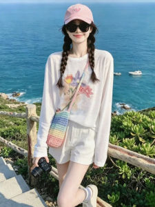 V.C.I | Sun-Protection Gentle-Style Print Slimming T-Shirt