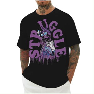 1 PCS Retro T-shirt Short Sleeve Hip-hop Loose Versatile Fashion Handsome Versatile berlengan pendek