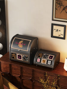 Meisda Cosmetic Storage Box Drawer Style Jewelry Box Lipstick Snack Miscellaneous Items Desktop Organizer Vintage Metal Material