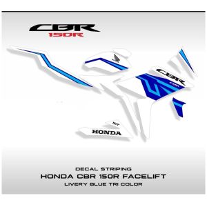 Decal Striping Honda Cbr 150R Facelift Semi Full Stiker Variasi Motif Livery 3 Color