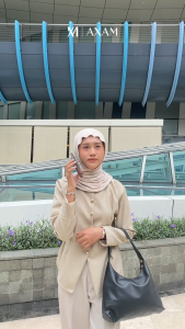 AXAM by Audi Marissa Jihyo Bag Tas Kulit Wanita Handbag For Women Tas Bahu AXA-MI2402 Charcoal