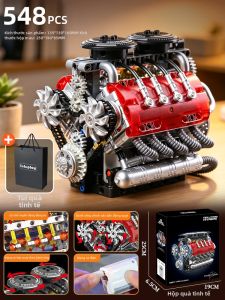 LALAPLAY | Mô Hình Đồ Chơi Xây Dựng Động Cơ V8