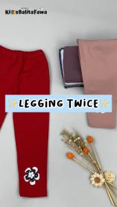IMPORT Legging Twice uk Bayi-5 Tahun / Premium Cotton Rib Celana Panjang Anak Perempuan Bayi Balita Leging Polos Knit Import Alin Kidos