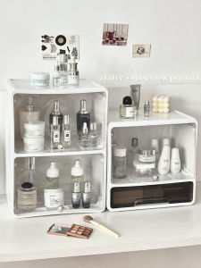 กล่องจัดระเบียบเครื่องสำอางบนโต๊ะ ชั้นวางสเปรย์หอมหลายชั้น บ้าน โต๊ะแต่งหน้า กันฝุ่น กล่องจัดระเบียบ ชั้นวางสเปรย์หอม ชั้นวางเครื่องสำอาง