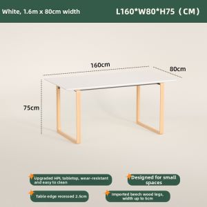 NANGUAHEZI | Double Capacity Solid Wood Desk for Study and Office