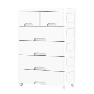 White Thickened Plastic Storage Cabinet