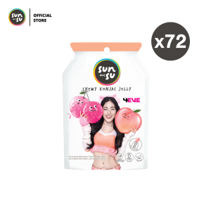 (แพ็ก 72) SUNSU x 4EVE ซันซุ เยลลี่ผสมบุก กลิ่นพีชและลิ้นจี่
