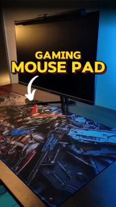 Stitched Large Leather gaming Mousepad Keyboard Mat with Antislip Suede Backing Smooth Mouse Pad