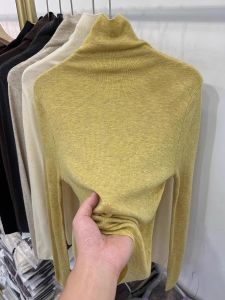 Elegant Soft Woolen High-Neck Knitted Sweater Slim Fit