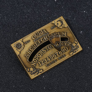 Vintage Ouija Board Digital Slideable Brooch Pins Yes Or No Sun And Moon Bronze Brooches Lapel Badges Punk Gothic Jewelry Gift