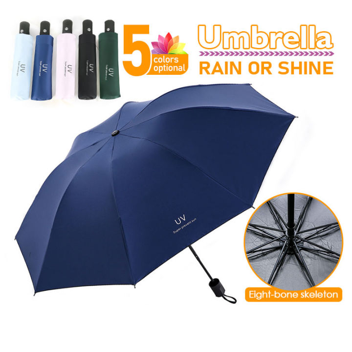 【🇲🇾Stock】☂Dual-Use Sun Umbrella Folding Sunscreen UV Umbrella Fashion ...