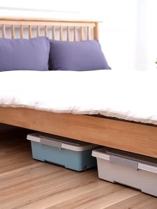 Oversize Storage Box Foldable Storage Box With Lid Plastic Under Bed Box Clothing Multipurpose Storage Bed Storage Box Under Bed Drawer 儲物盒