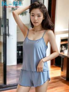 Bộ đồ ngủ R~BI 540 cotton mềm hai dây quần đùi mát mẻ