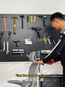 Newly Upgraded | Wall mounted metal pegboard shelf hole plate for hardware tools crafts storage organizer