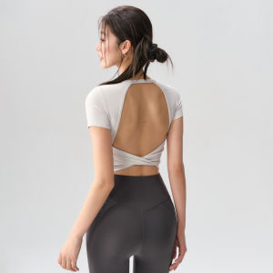 Racerback Sports Bra with Fixed Padding Yoga and Fitness Top