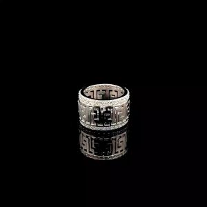 Nhẫn nam bạc 925 công nghệ xi độc quyền NanoShield xi bạch kim đính đá CZ AM02- Tặng nước rửa cao cấp