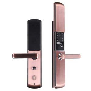 Fingerprint Remote Control Security Smart Lock for Wood Doors