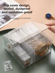 Anti-Oxidation Jewelry Box Earrings Ear Stud Necklace Jewelry Storage Jewelry Earrings Dustproof Large Capacity Transparent Storage Box