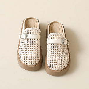 DINGMUYI | Thick Sole Hollow Weave Sandals Womens Beach Flip Flops