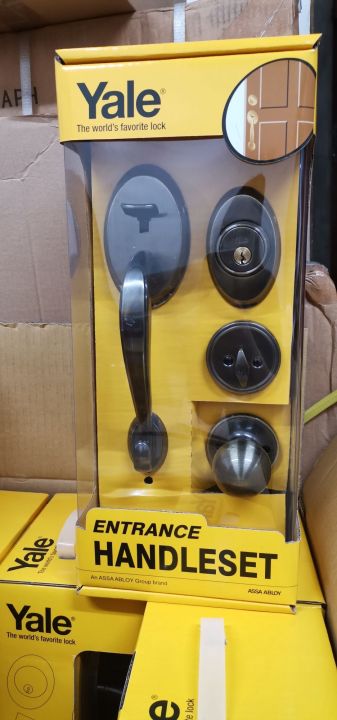 YALE MAIN ENTRANCE HANDLE LOCKSET #ST/CA5057 US5 ( antique Finish ...