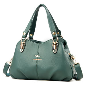 2025 New Large Capacity Leather Womens Handbag Shoulder Crossbody Bag Mom Bag Dumpling Shape Soft Polyester Lining Zipper Closure